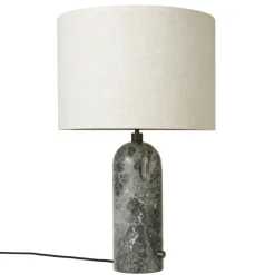 Gravity Table Lamp Large, White Marble / White