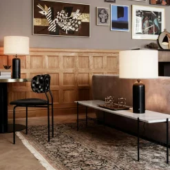 Gravity Table Lamp Large, White Marble / White