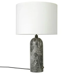 Gravity Table Lamp Large, White Marble / White