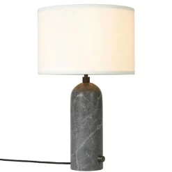 Gravity Table Lamp Small, Black Marble / Canvas