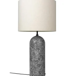 Gravity XL Floor Lamp Low, White Marble / White