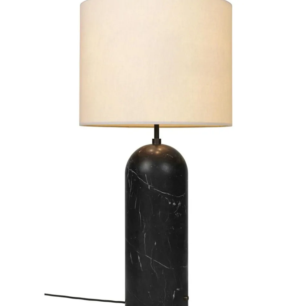 Gravity XL Floor Lamp Low, White Marble / White