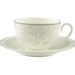 Gray Pearl Breakfast Cup With Saucer