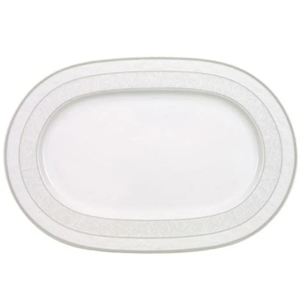 Gray Pearl Oval Platter, 35 cm