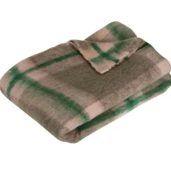 Grid Throw Throw 140x200 cm, Pink/Green