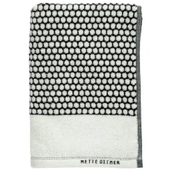 Grid Towel 50x100 cm, Black/Off-White