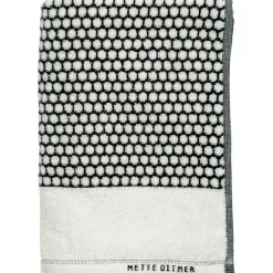 Grid Towel 38x60 cm 2-pack, Black / Off-white