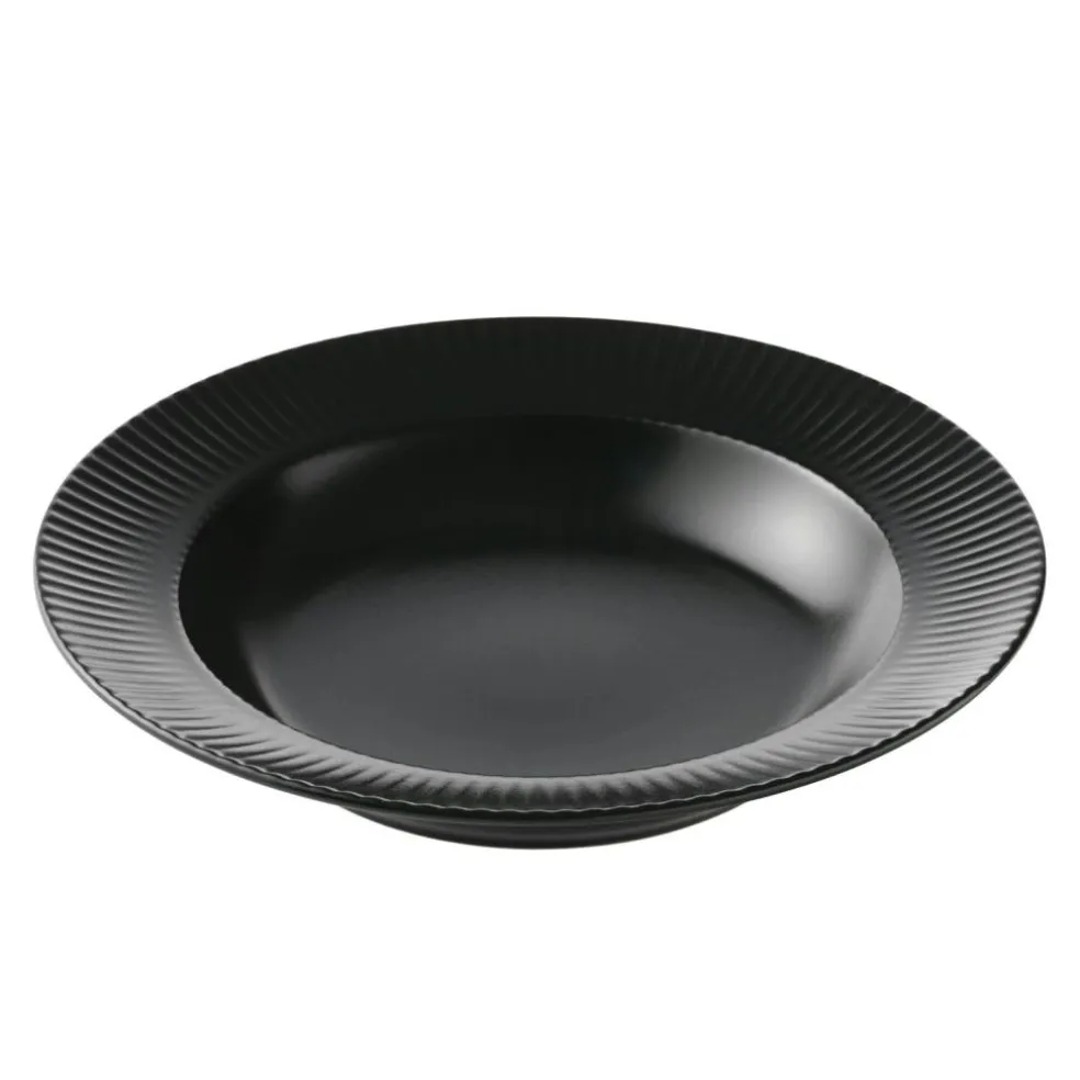 Groovy Deep Plate 23 cm, Grey
