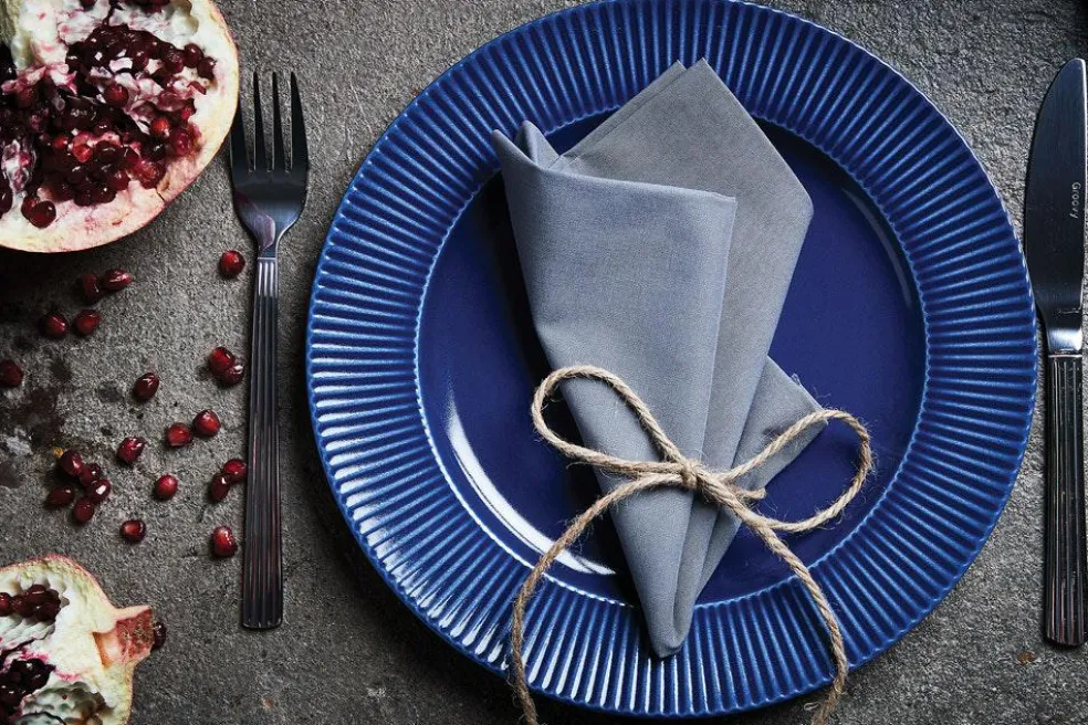 Groovy Dinner Plate 27 cm, Blue