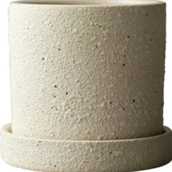 Grow structure Pot With Saucer 30 cm, Creme