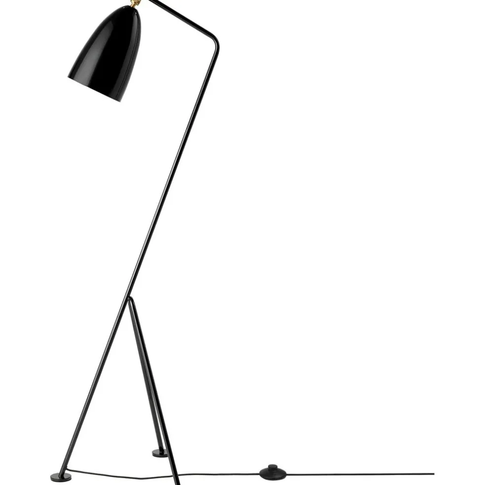 Gräshoppa Floor Lamp, Jet Black