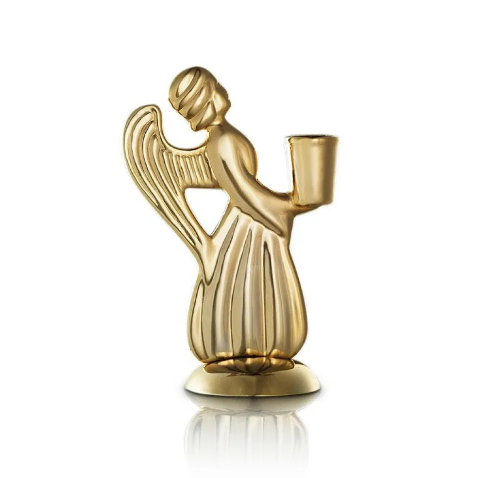 Guardian Angel 9 cm, Gold Plated Brass