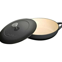 Halo Cast Iron Pot Shallow Ø30 cm, Grey