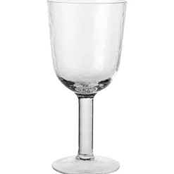 Hammered Red Wine Glass, Clear