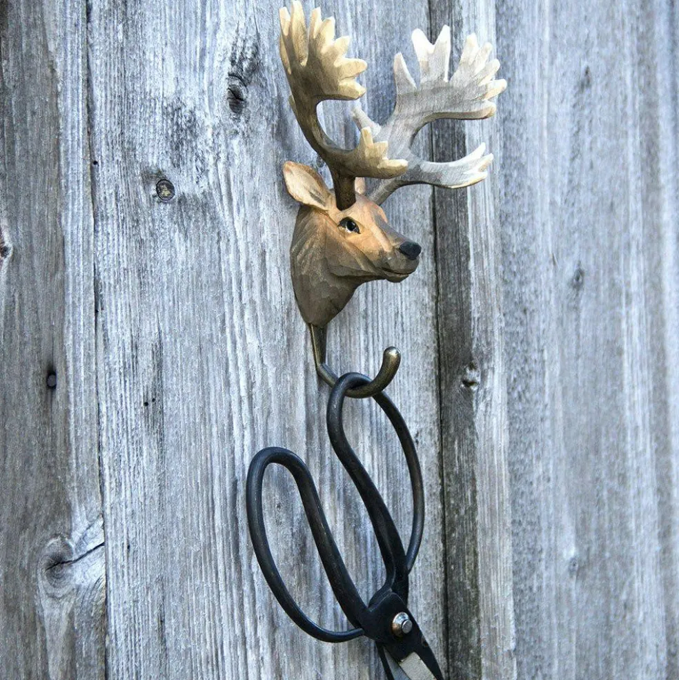 Hand-carved Hook, Red Deer