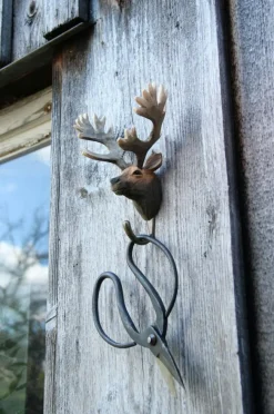 Hand-carved Hook, Red Deer