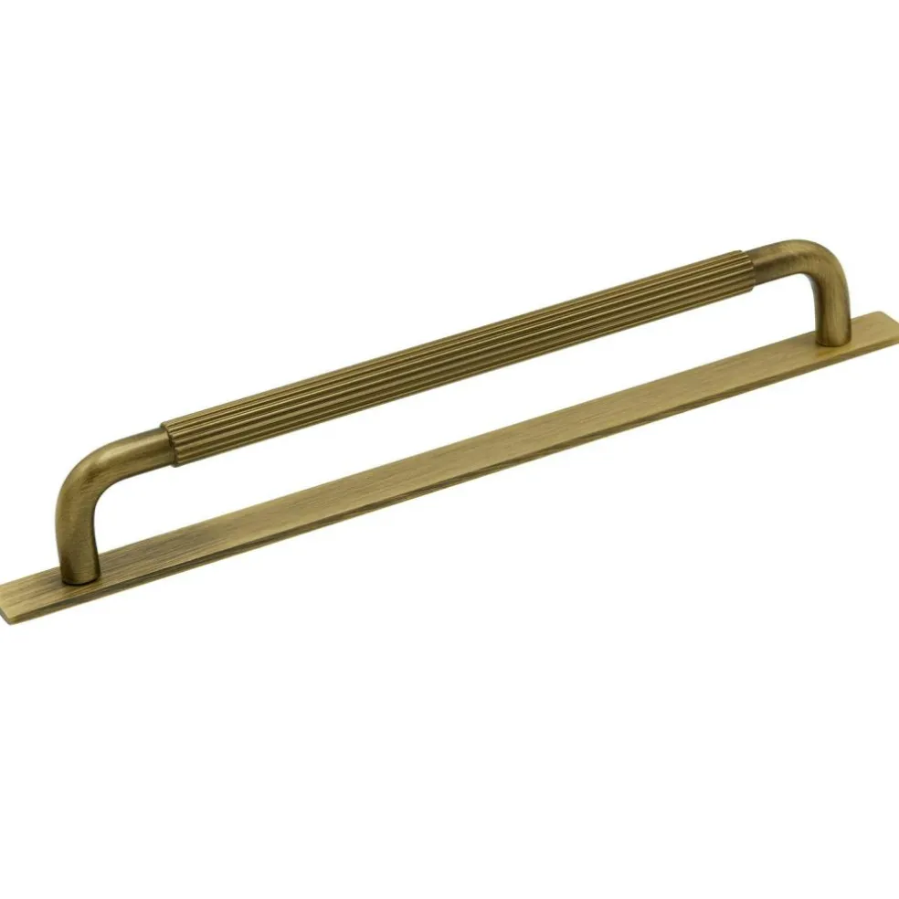 Handle Helix Stripe / Tray-160 - Antique Bronze