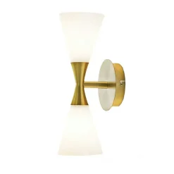 Harlekin Duo Wall Lamp, Chromium/White