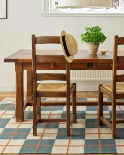 Haveli Wool Rug 230x320 cm, Heaven Blue / Rust