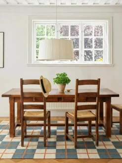 Haveli Wool Rug 230x320 cm, Heaven Blue / Rust