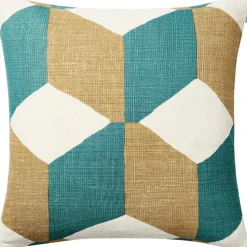 Hawa Cushion Cover 50x50 cm, Heaven Blue / Khaki