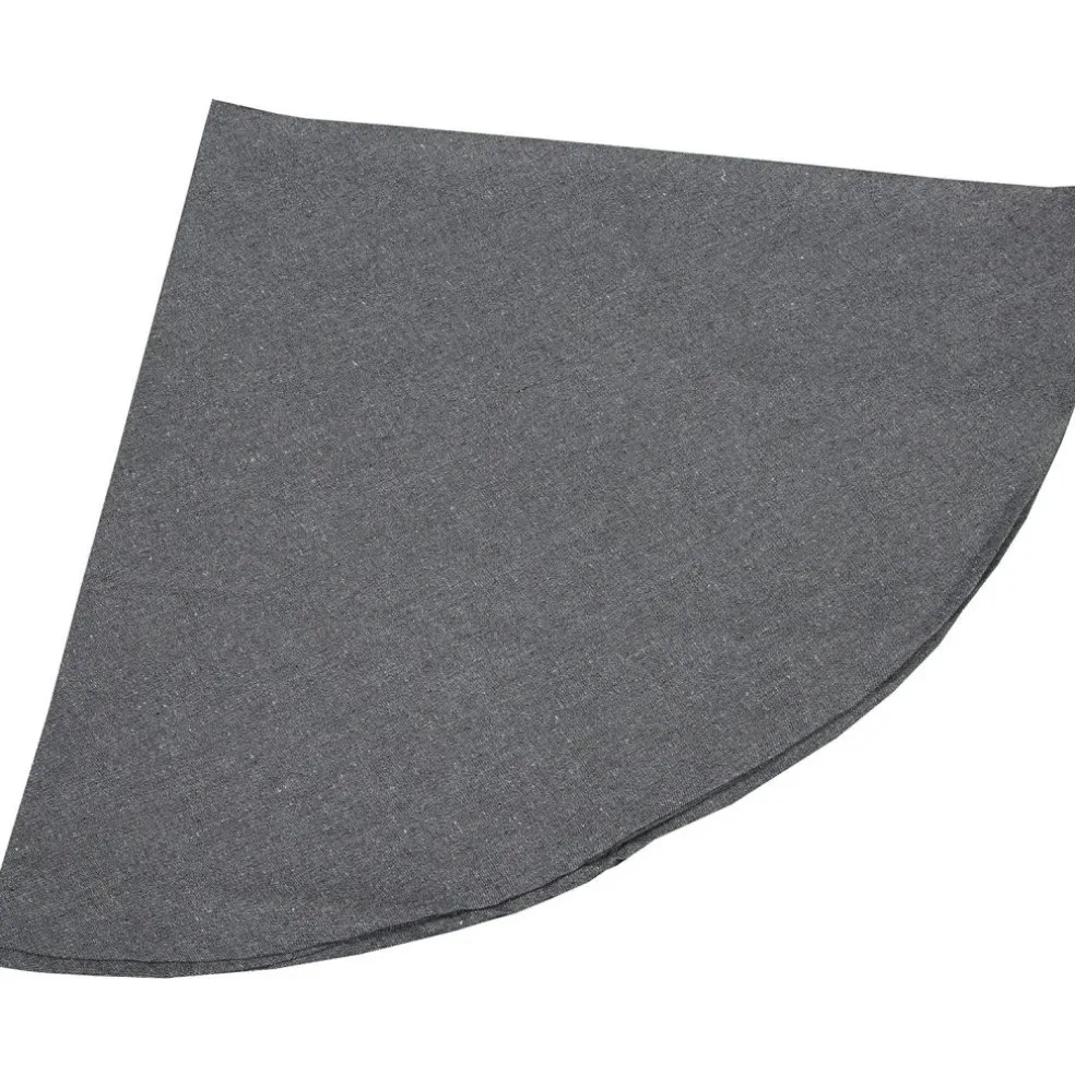 Hedvig Table Cloth Treated 160 cm Round Chambray, Dark Grey
