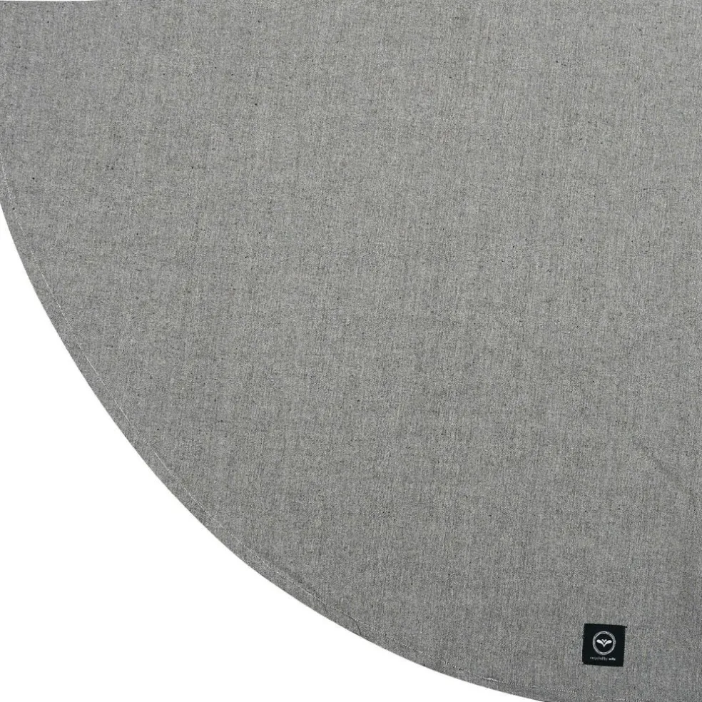 Hedvig Table Cloth Treated 160 cm Round Chambray, Dark Grey