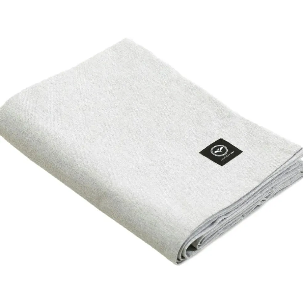 Hedvig Table Cloth Treated 140x310 cm Chambray, Silver / Beige