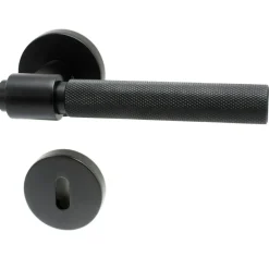 Helix 200 Euro Standard Door Handle With Keyhole, Black