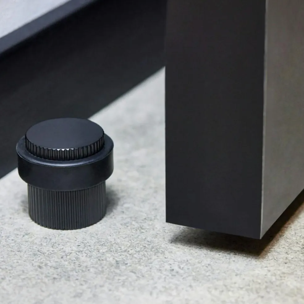 Helix Stripe Door Stop, Antique bronze