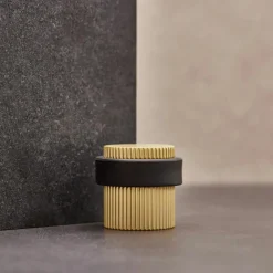 Helix Stripe Door Stop, Antique bronze