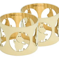 Hilke X Moomin Napkin Ring Moomintrollet 2-pack, Brass