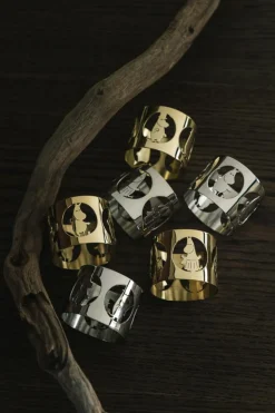 Hilke X Moomin Napkin Ring Moomintrollet 2-pack, Brass