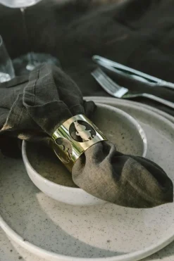 Hilke X Moomin Napkin Ring Moomintrollet 2-pack, Brass