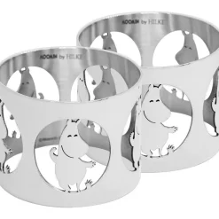 Hilke X Moomin Napkin Ring Moomintrollet 2-pack, Brass