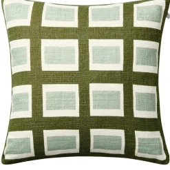 Hira Cushion Cover 50x50 cm, Aqua / Cactus Green