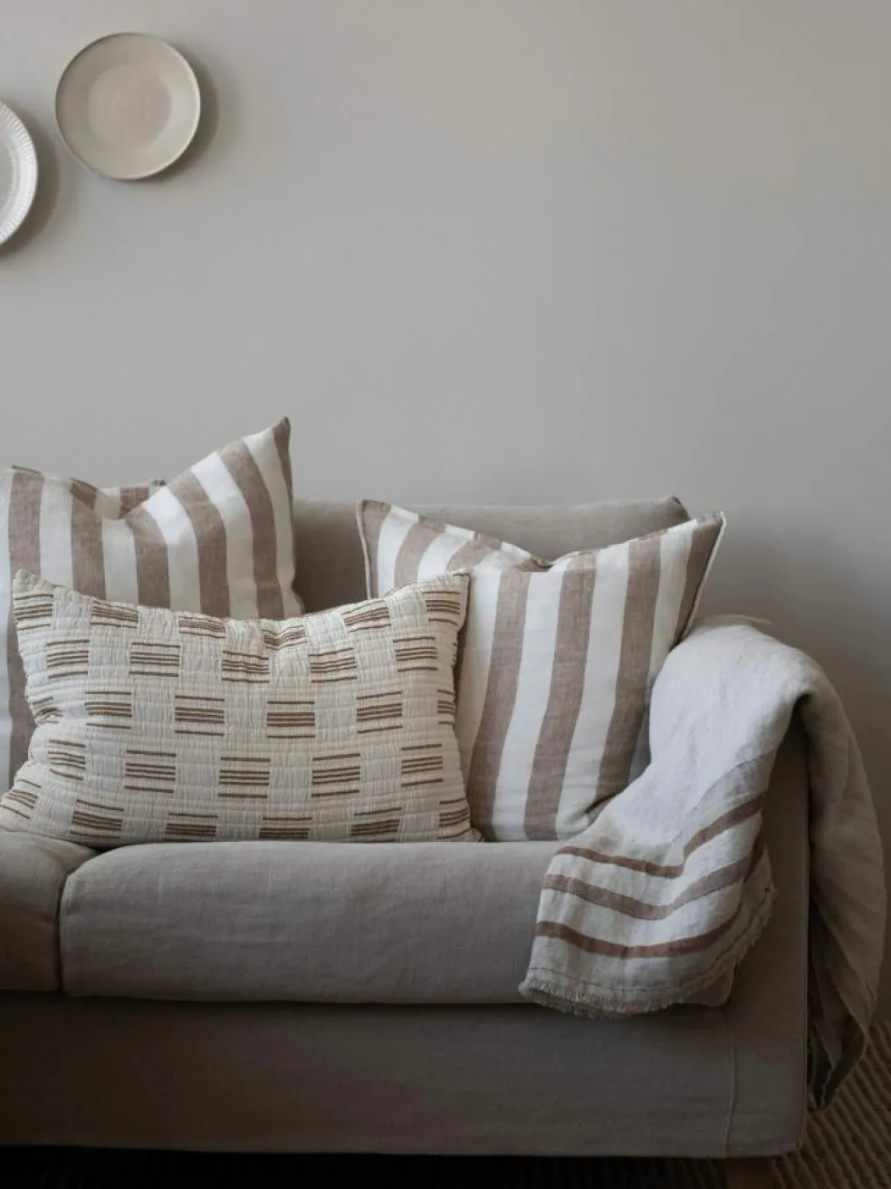 Holte Cushion Cover 60x60 cm, Hazelnut