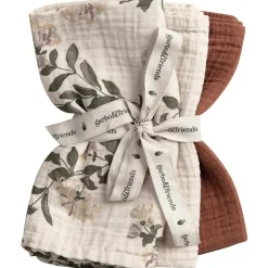 Honeysuckle Muslin Burp Cloths 40x40 cm, 3-pack