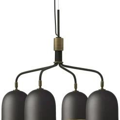Howard Chandelier 4 Short Arms, Gunmetal / Brass