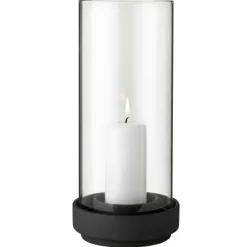 Hurricane Candle Holder S, Stoneware/Glass