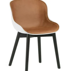 Hyg Chair, Upholstered Front, Dark Grey Melange / Black Oak