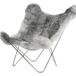 Iceland Mariposa BF Chair, Shorn Grey/Chrome