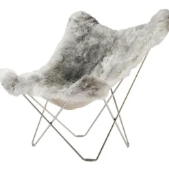 Iceland Mariposa BF Chair, Shorn Grey/Chrome
