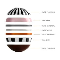 Iconic La Boule Serving Set 7 Pieces, White