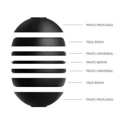 Iconic La Boule Serving Set 7 Pieces, White