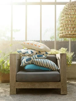 Ikat Agra Cushion Cover 50x50 cm, Rose/Spicy Yellow