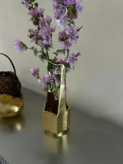 Ikebana Vase, Brass