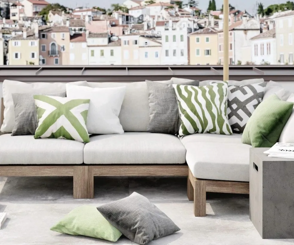 Impal Cushion Outdoor 50x50 cm, Beige / Off-white