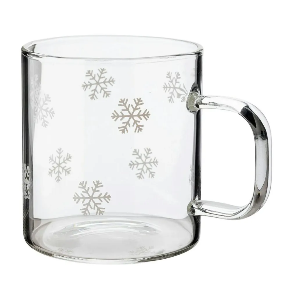 Isa Glass Mug 4-Pack, Snow Star