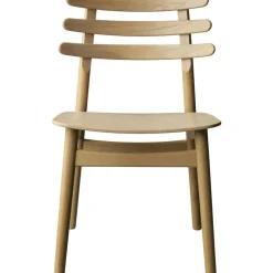 J48 Dining Chair , Black Painted Oak / Black Leather